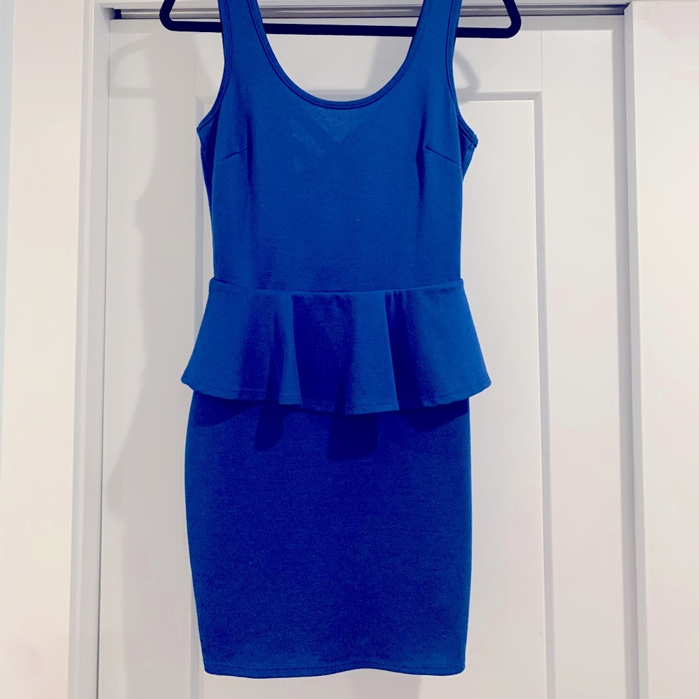 Royal Blue Peplum Dress